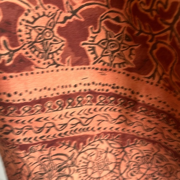 Peruvian Connection Copper Floral Midi Dress - Picture 4 of 5